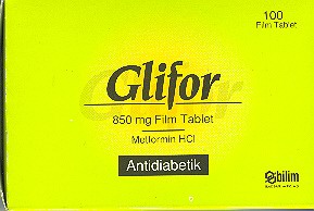 İlaç Fotoğrafı: Glifor 850 Mg 100 Film Tablet