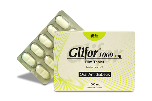 İlaç Fotoğrafı: Glifor 1000 Mg 100 Film Tablet