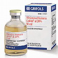 la Fotoraf: Human Albumin Grifols % 20 10 Gr 50 Ml 1 ie